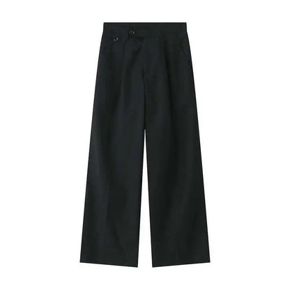 Men's Wide Leg Trousers – Loose Fit Pleated