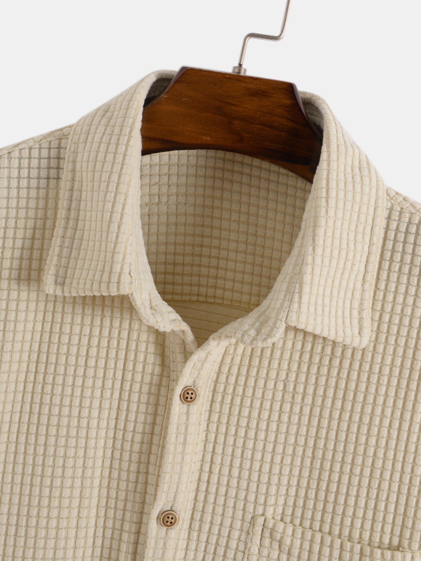 Men's Button Placket Polo Shirt Short Sleeve Chest Pocket Tee