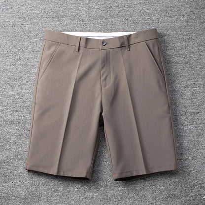 Men's Straight Leg Shorts with Button-Fastened Waist