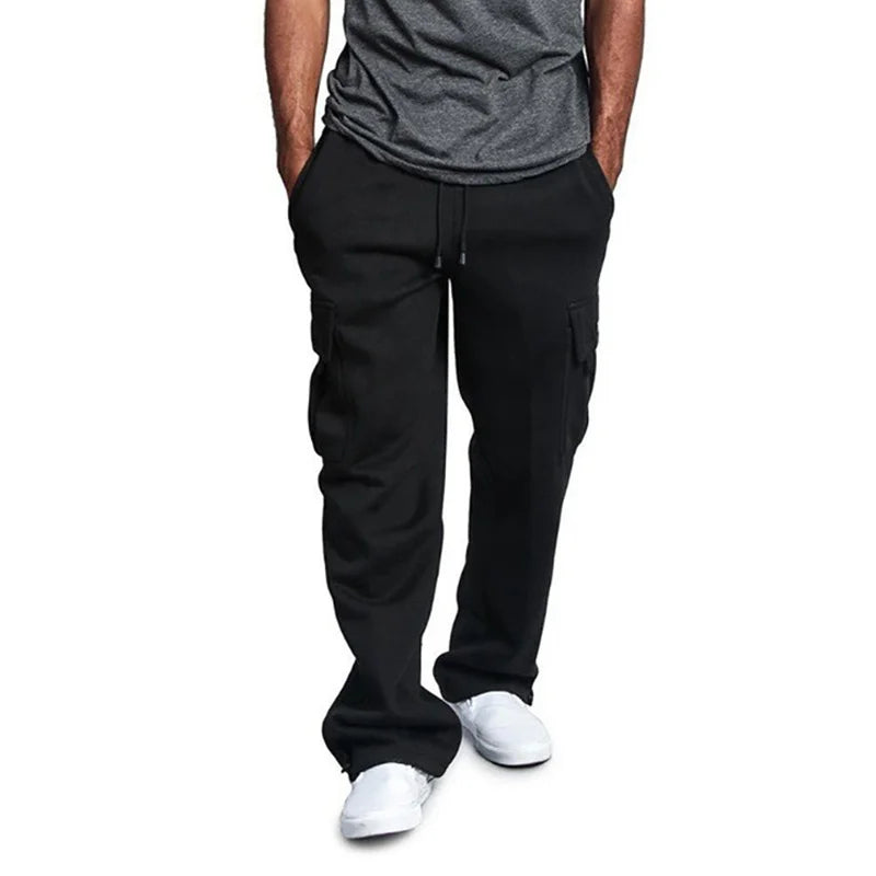Men's Cargo Joggers Loose Fit Drawstring Multiple Pockets