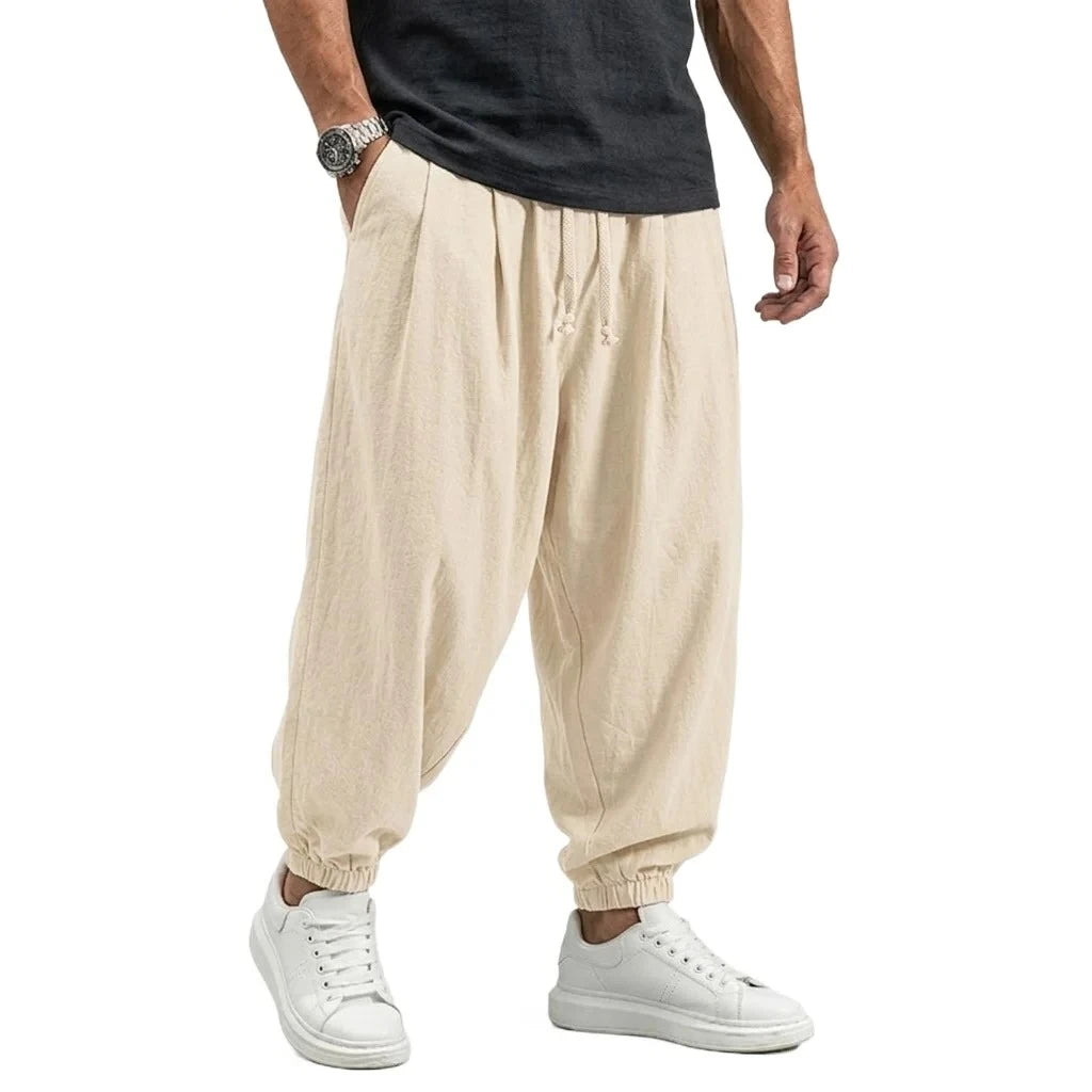 Men's Harem Trousers Loose Fit Elasticated Cuffs
