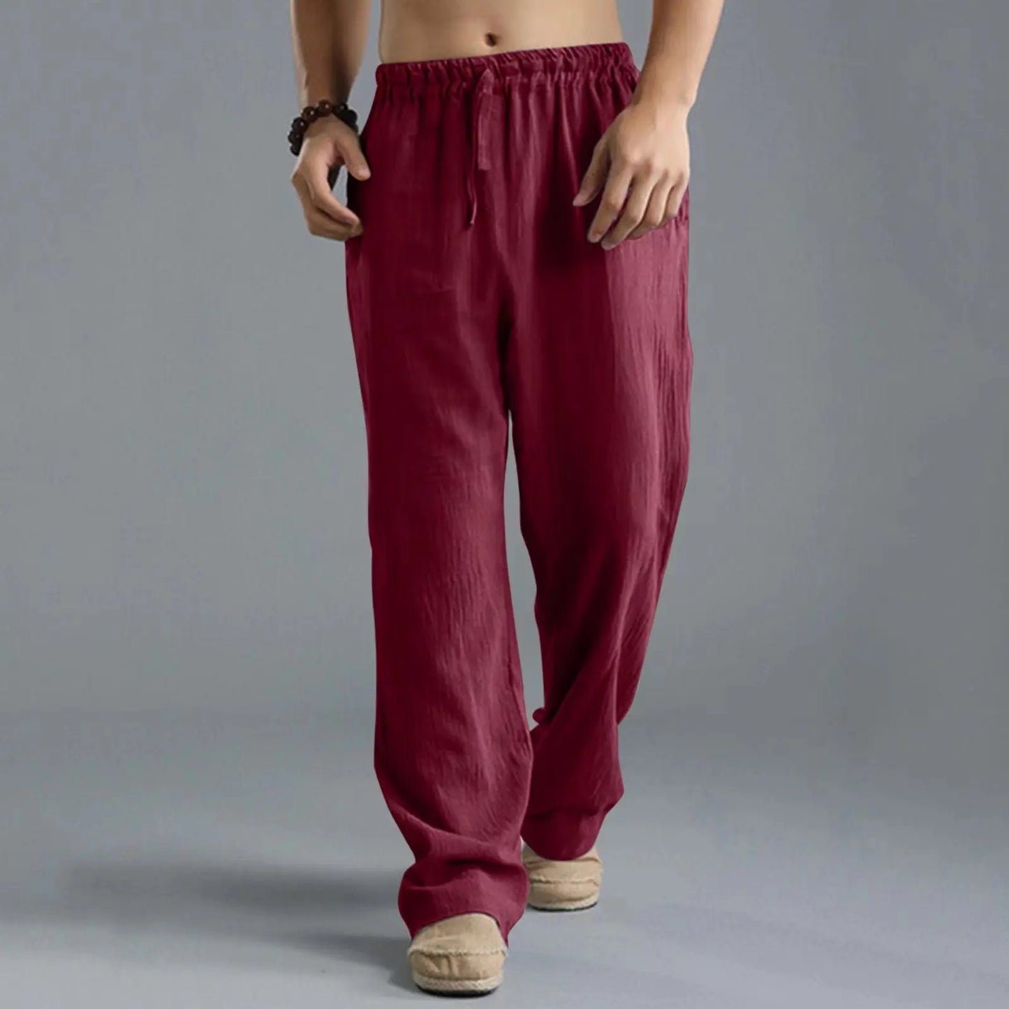 Men's Loose Fit Joggers with Drawstring Waist and Pockets