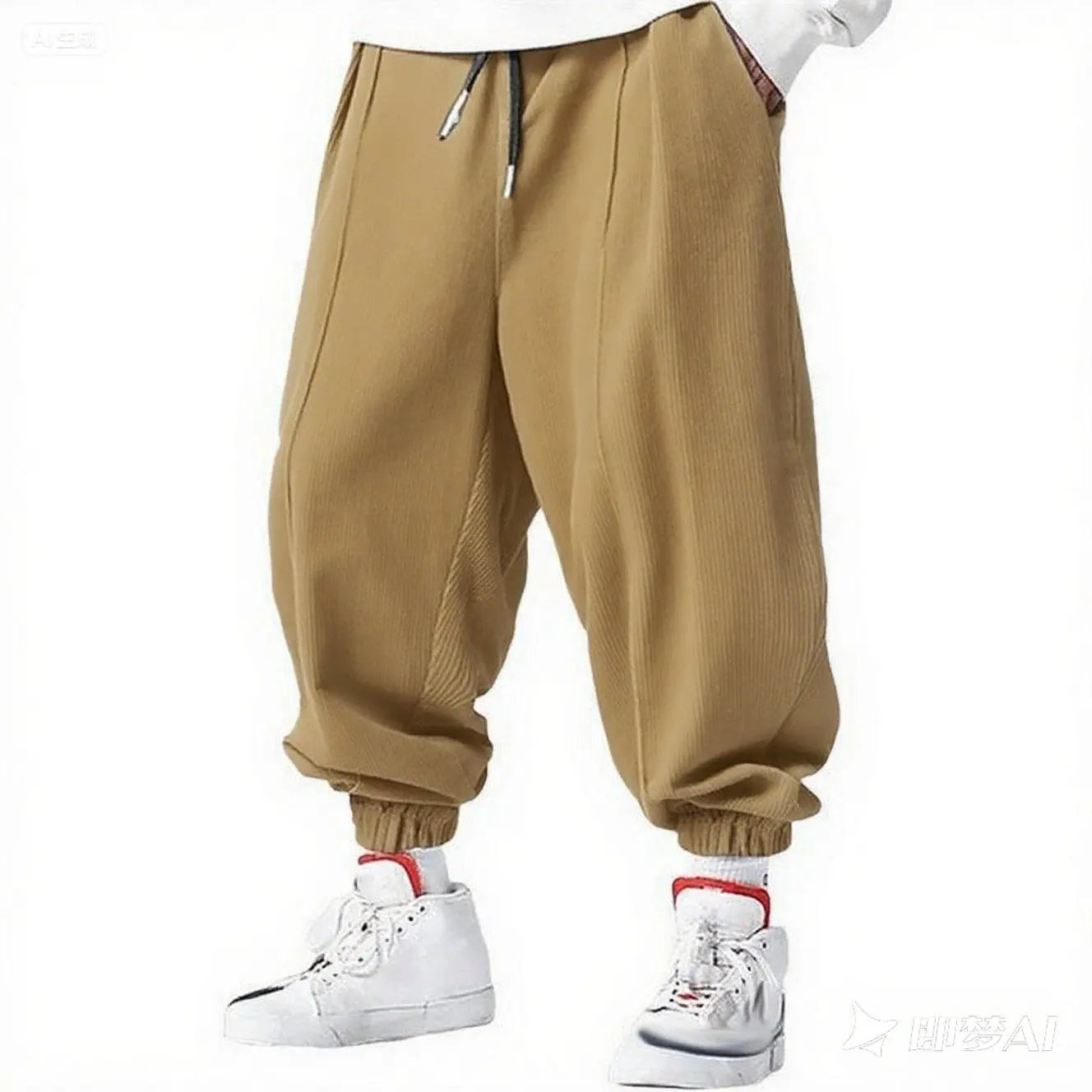 Men's Joggers Drawstring Waist Baggy Fit Elastic Cuffs