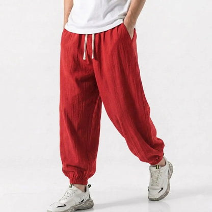 Men's Harem Trousers Loose Fit Drawstring Elasticated Cuffs
