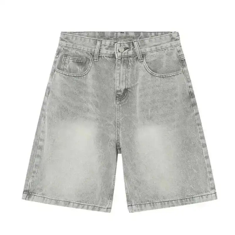 Men's Denim Shorts with Five Pocket Design