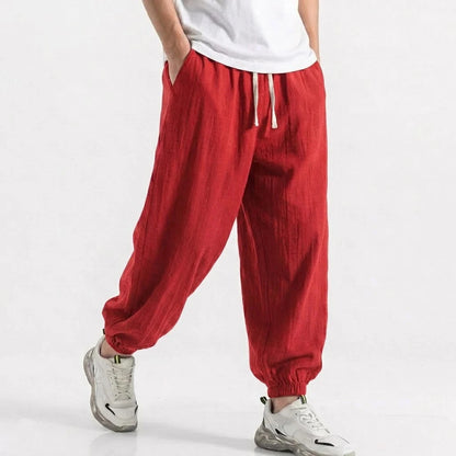 Men's Harem Trousers Loose Fit Drawstring Elasticated Cuffs