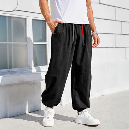 Men's Relaxed Fit Joggers with Drawstring Waist and Pockets
