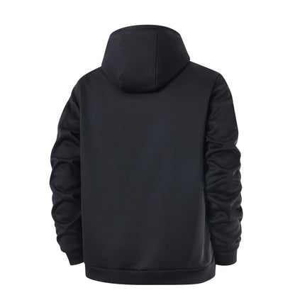 Men's Fleece Lined Hooded Jacket – Full Zip Warm Winter Coat with Pockets