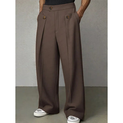 Women's Wide Leg Trousers – High Waist Pleated Tailored Fit