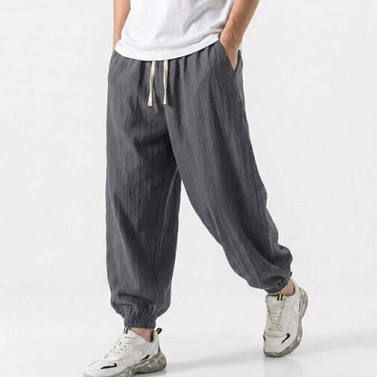 Men's Harem Trousers Loose Fit Drawstring Elasticated Cuffs
