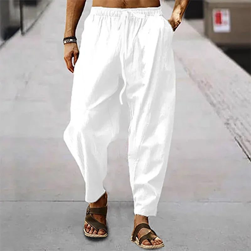 Men's Loose Fit Joggers with Drawstring Waist and Pockets