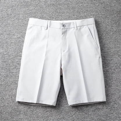 Men's Straight Leg Shorts with Button-Fastened Waist