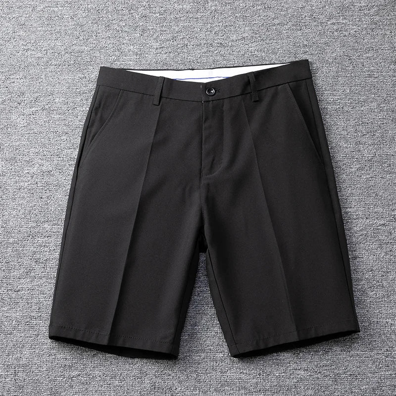Men's Straight Leg Shorts with Button-Fastened Waist