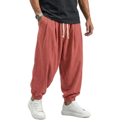 Men's Harem Trousers Loose Fit Elasticated Cuffs