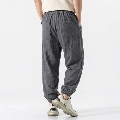 Men's Harem Trousers Loose Fit Drawstring Elasticated Cuffs
