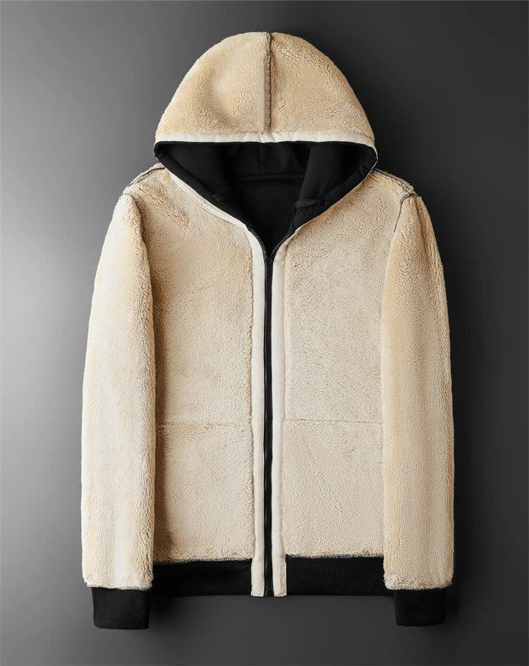 Men's Fleece Lined Hoodie – Full Zip Front Long Sleeve Hooded Jacket
