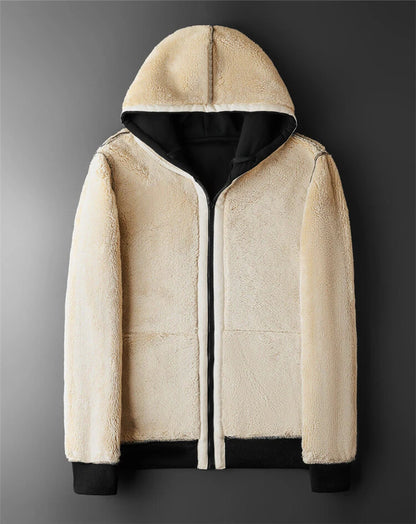 Men's Fleece Lined Hoodie – Full Zip Front Long Sleeve Hooded Jacket