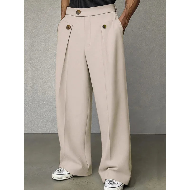 Women's Wide Leg Trousers – High Waist Pleated Tailored Fit