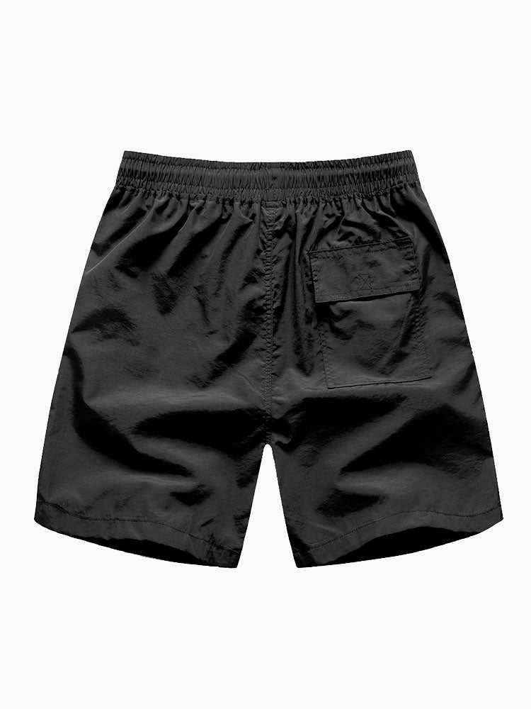 Men's Camp Collar Shirt with Drawstring Shorts Two Piece Set