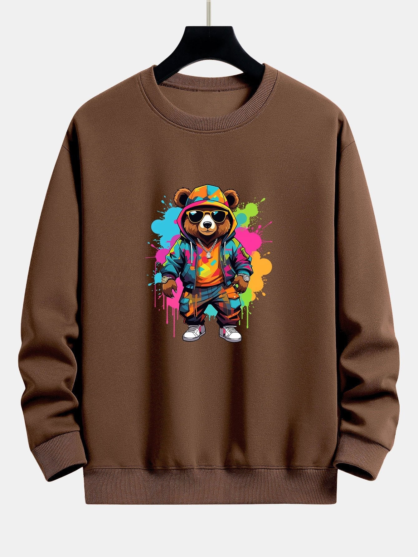 Men's Graphic Crewneck Sweatshirt Long Sleeve Pullover