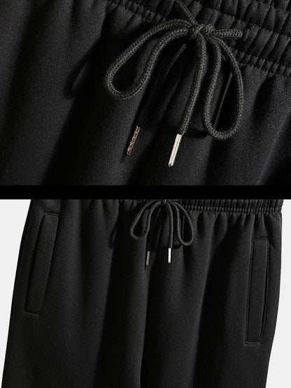 Men's Button Front Varsity Jacket Pants Matching Set