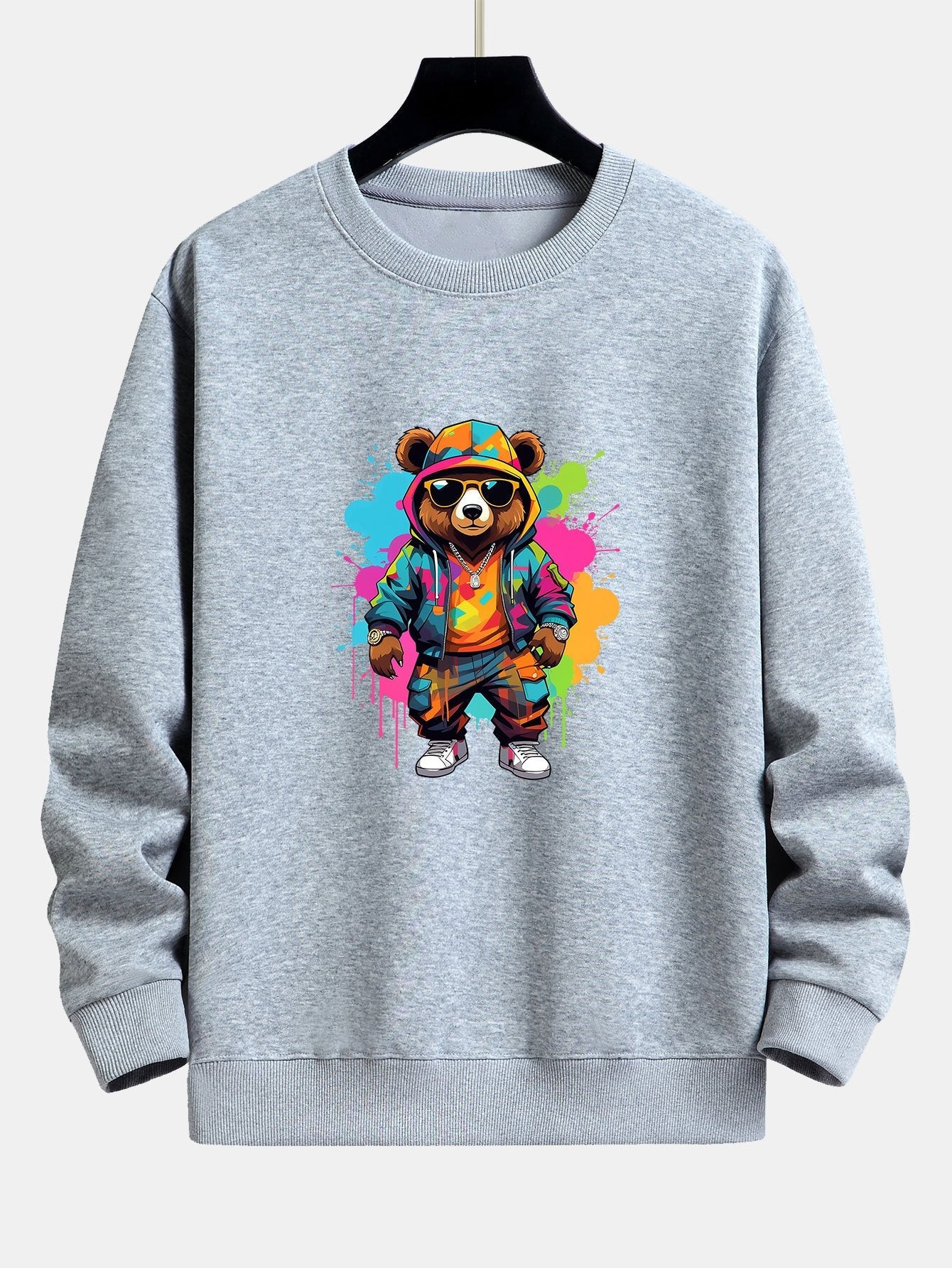 Men's Graphic Crewneck Sweatshirt Long Sleeve Pullover
