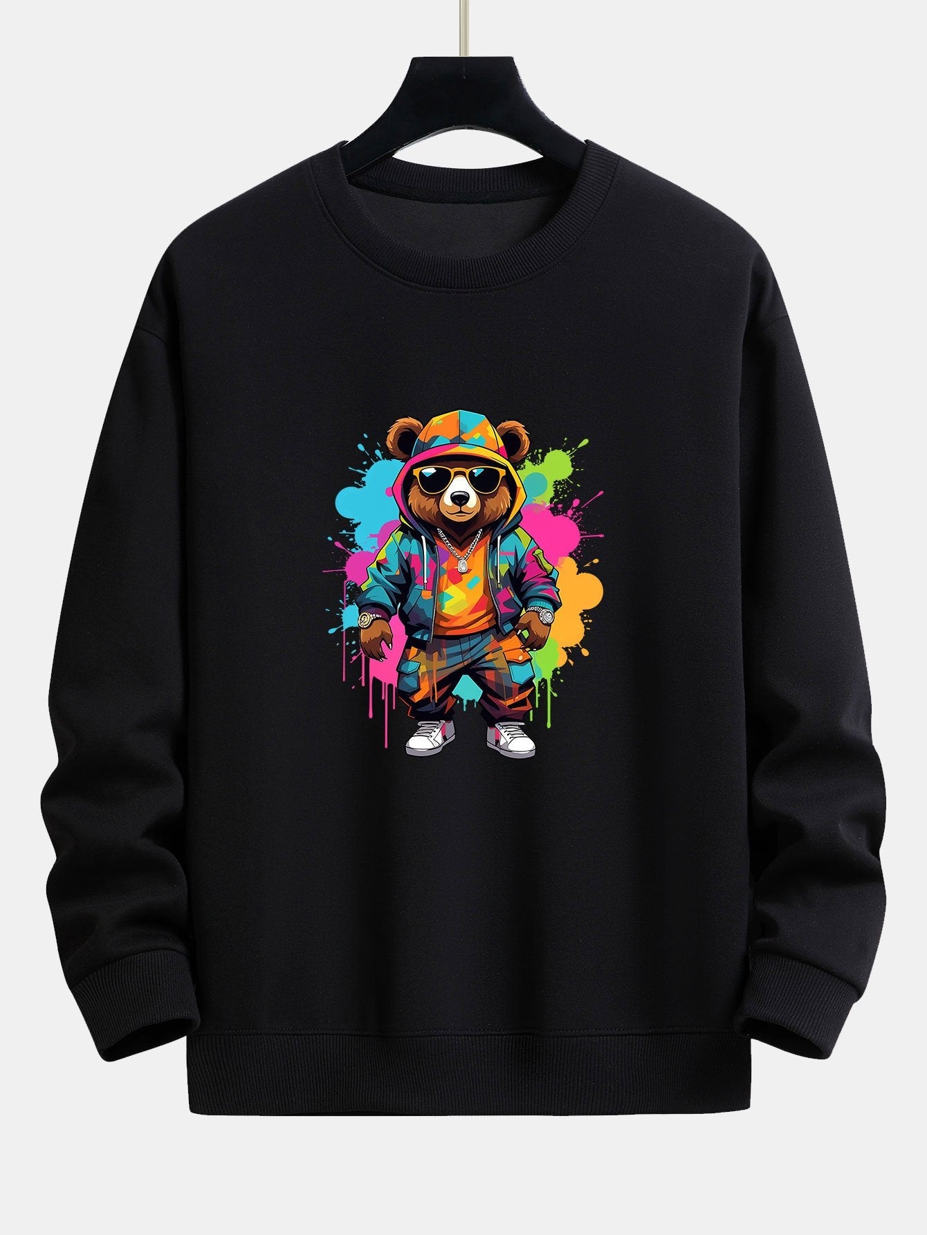 Men's Graphic Crewneck Sweatshirt Long Sleeve Pullover