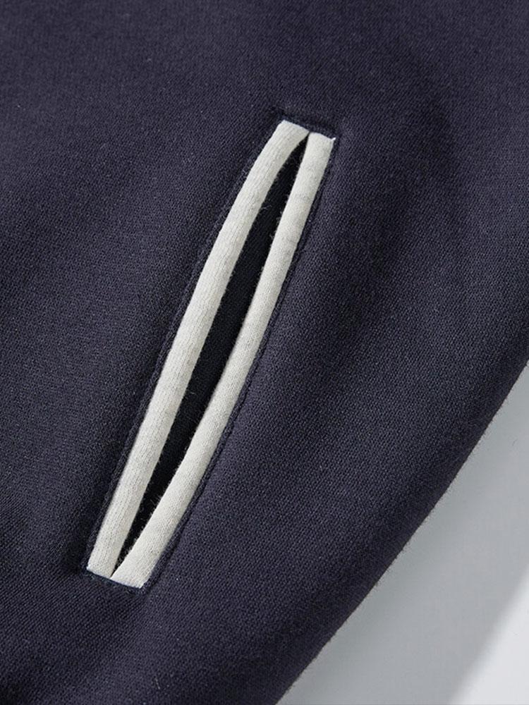 Men's Button Front Varsity Jacket Pants Matching Set
