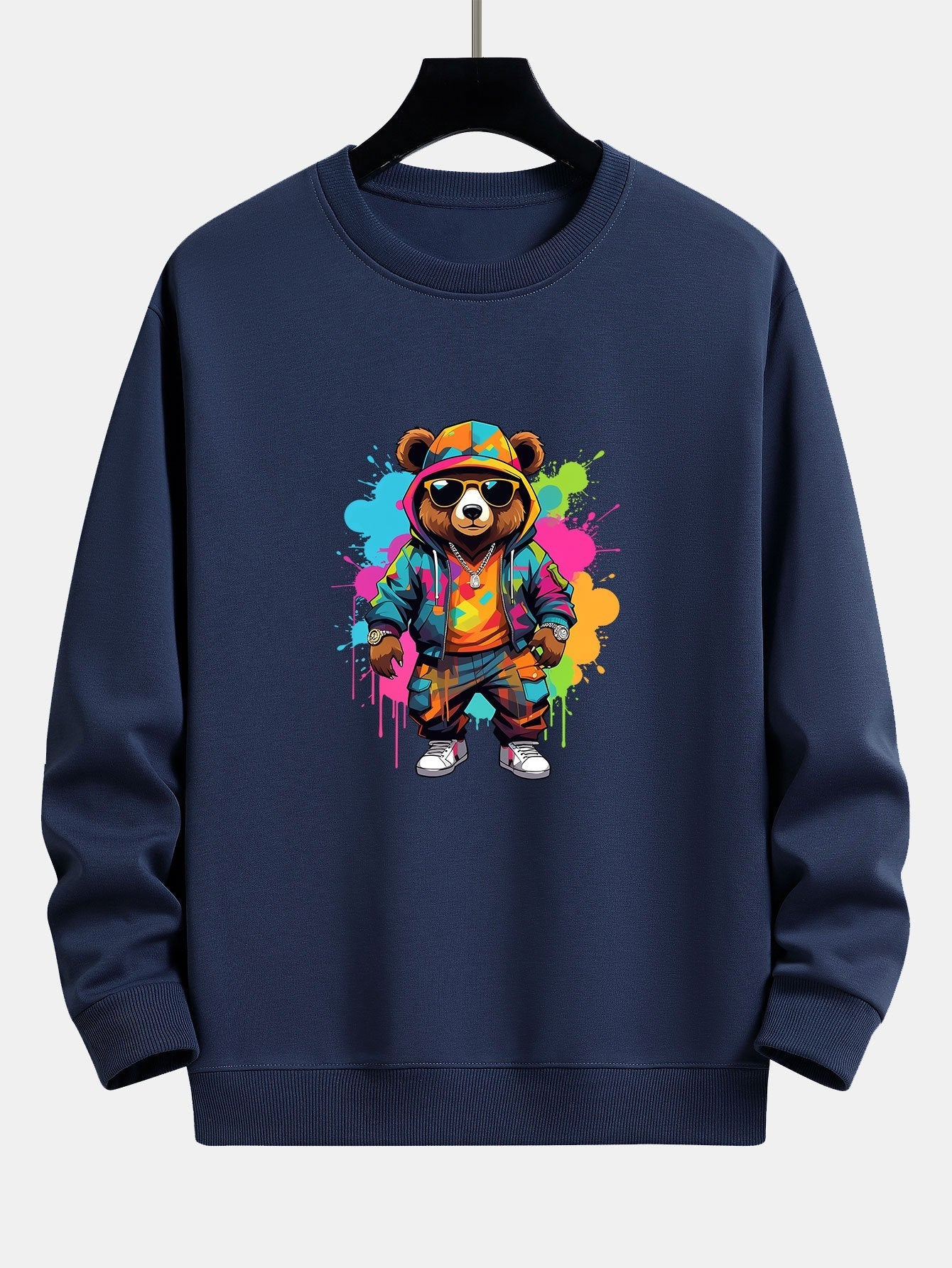 Men's Graphic Crewneck Sweatshirt Long Sleeve Pullover