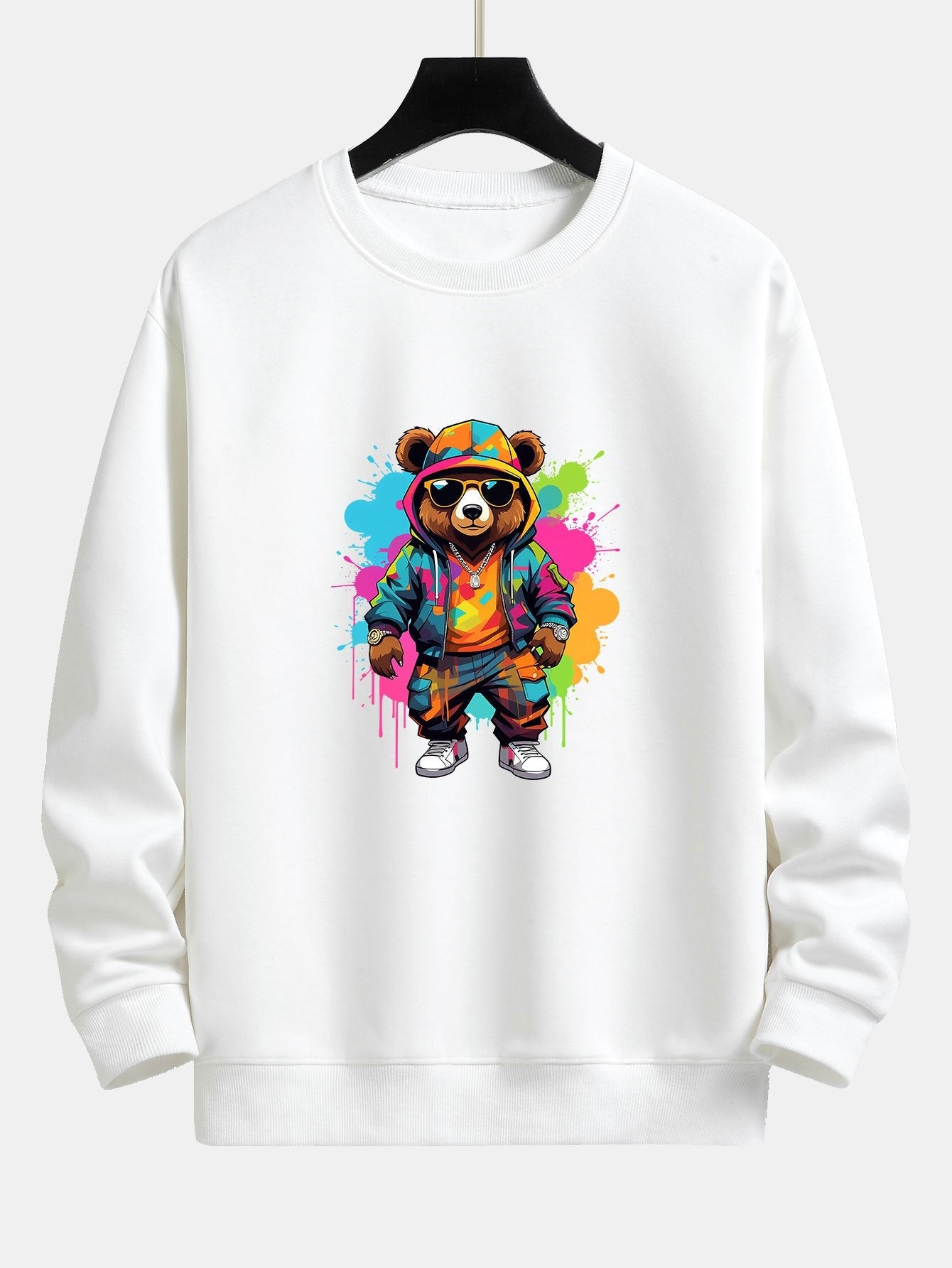 Men's Graphic Crewneck Sweatshirt Long Sleeve Pullover