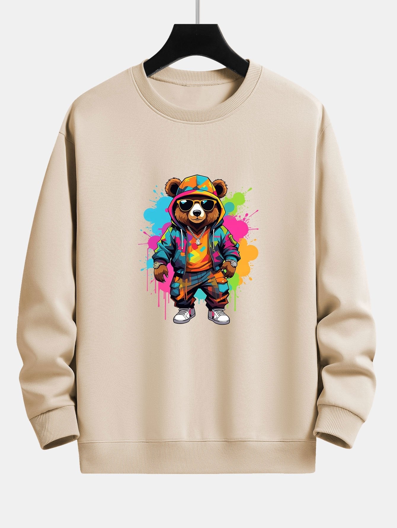 Men's Graphic Crewneck Sweatshirt Long Sleeve Pullover