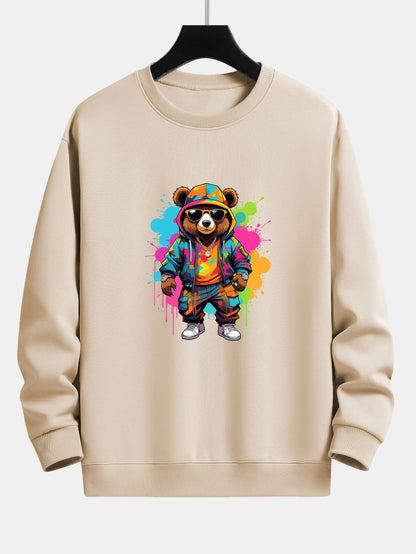 Men's Graphic Crewneck Sweatshirt Long Sleeve Pullover