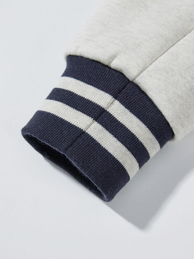 Men's Button Front Varsity Jacket Pants Matching Set