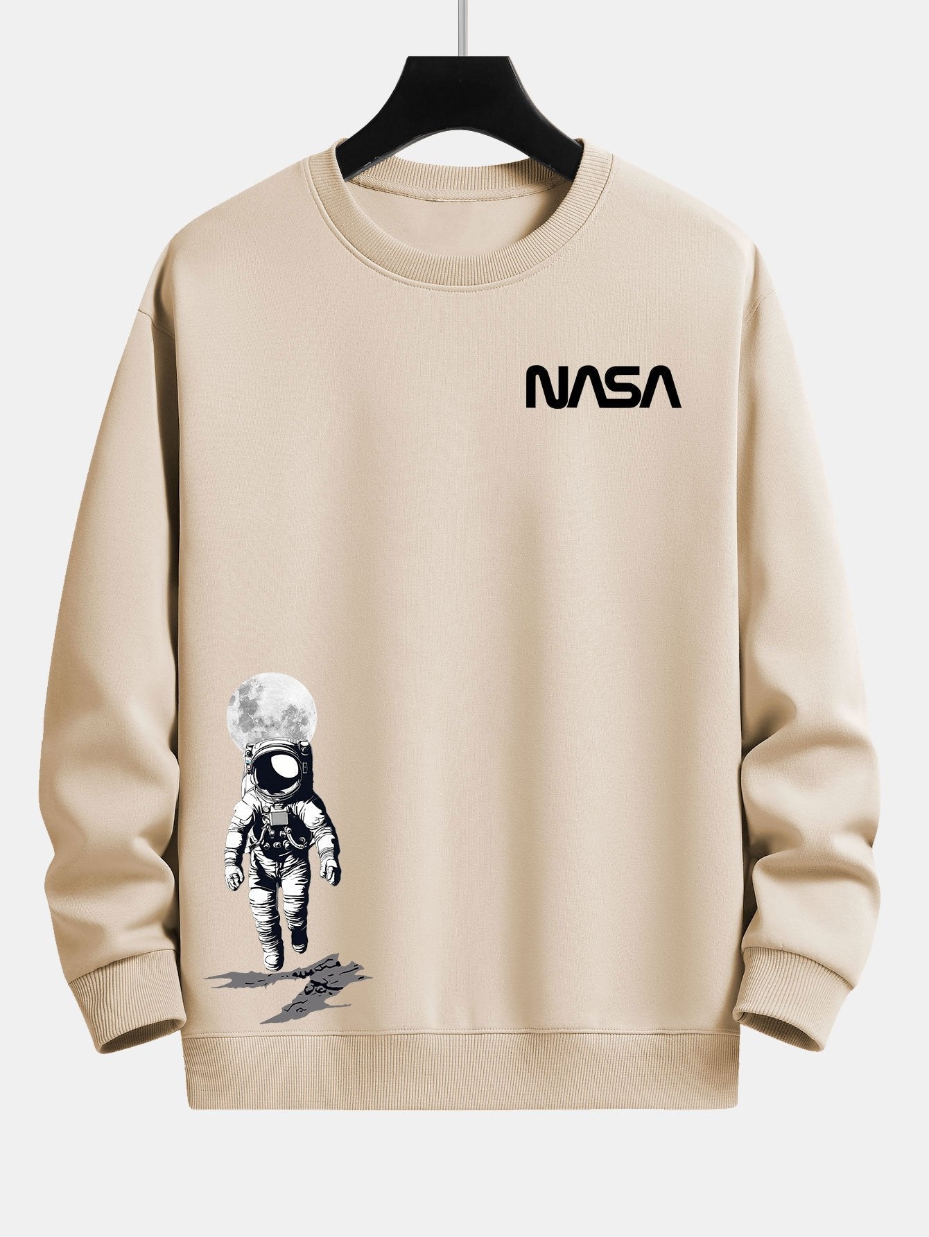 Men's NASA Space Graphic Sweatshirt Crew Neck Long Sleeve
