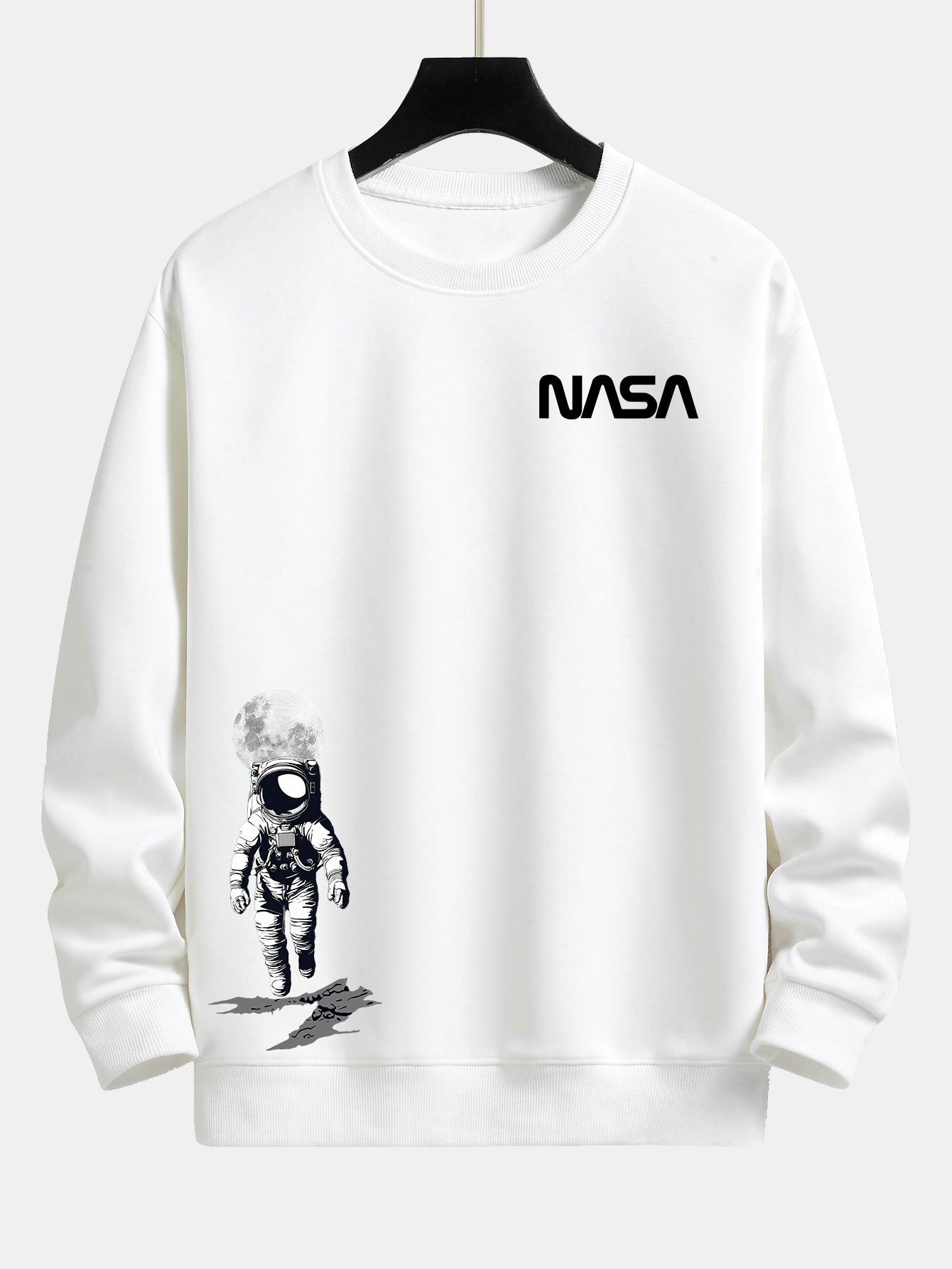 Men's NASA Space Graphic Sweatshirt Crew Neck Long Sleeve