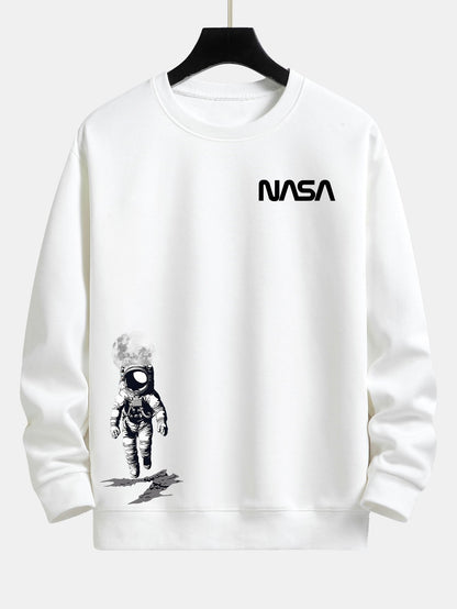 Men's NASA Space Graphic Sweatshirt Crew Neck Long Sleeve